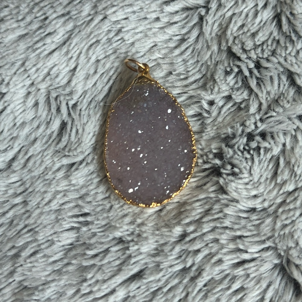Light Pink Druzy Pendant